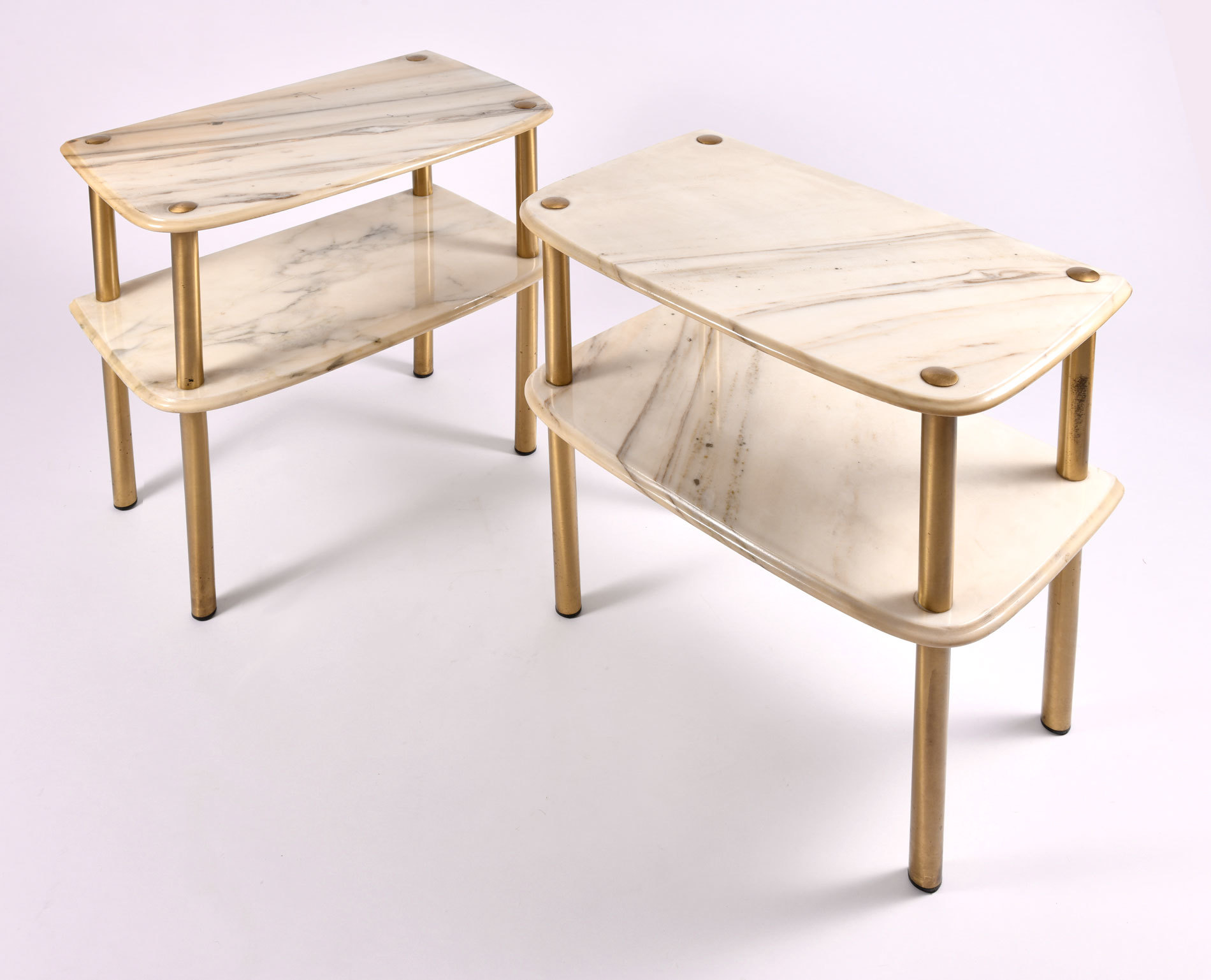 The image for Pair Marble Topped Side Tables 02