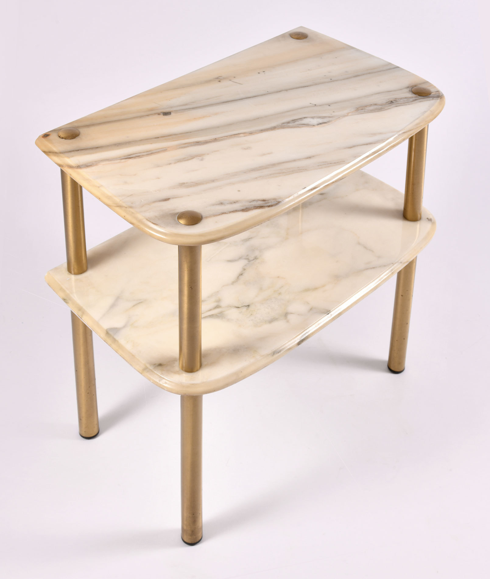 Pair Marble Topped Side Tables 03