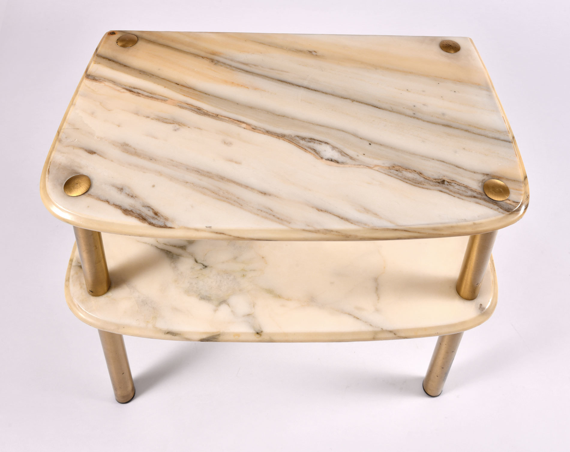 Pair Marble Topped Side Tables 06