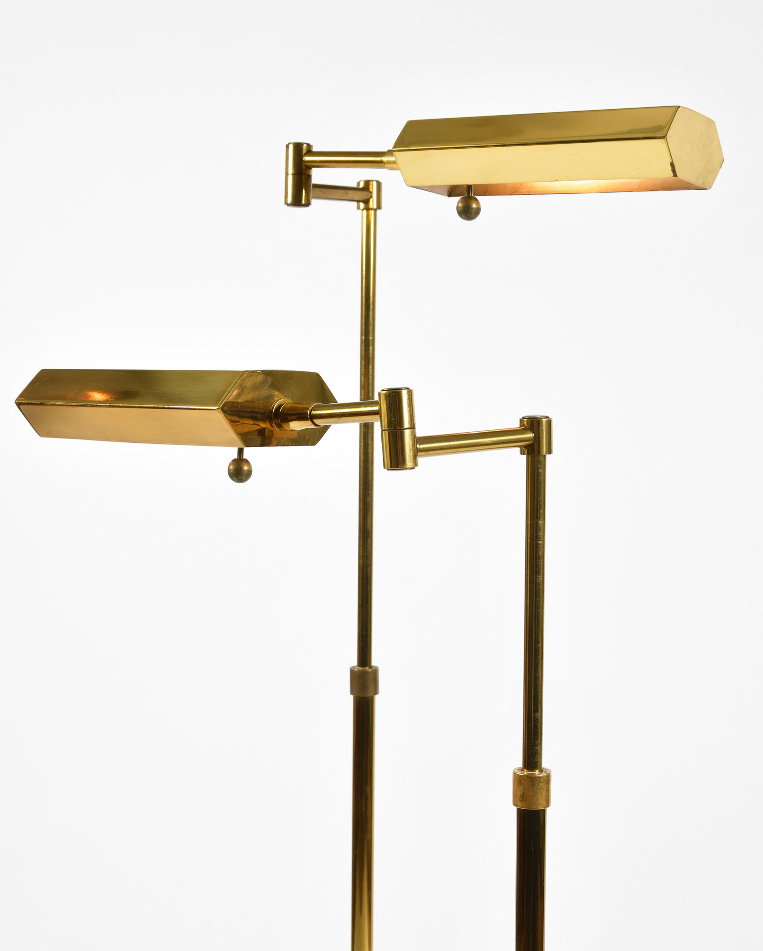 Pair Mid Century Brass Floor Lamps 02