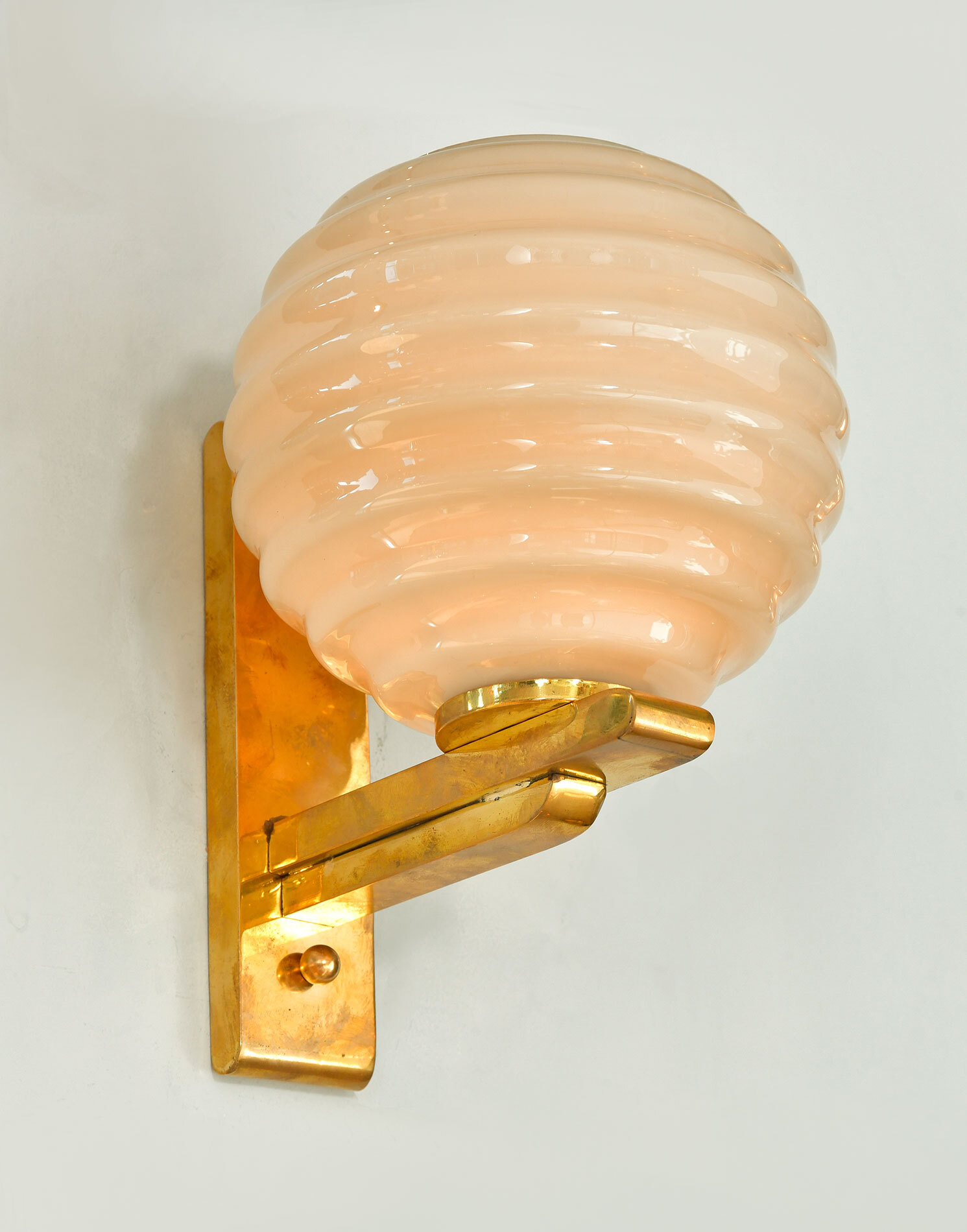 Pair Of Ribbed Globe Wall Lights 03