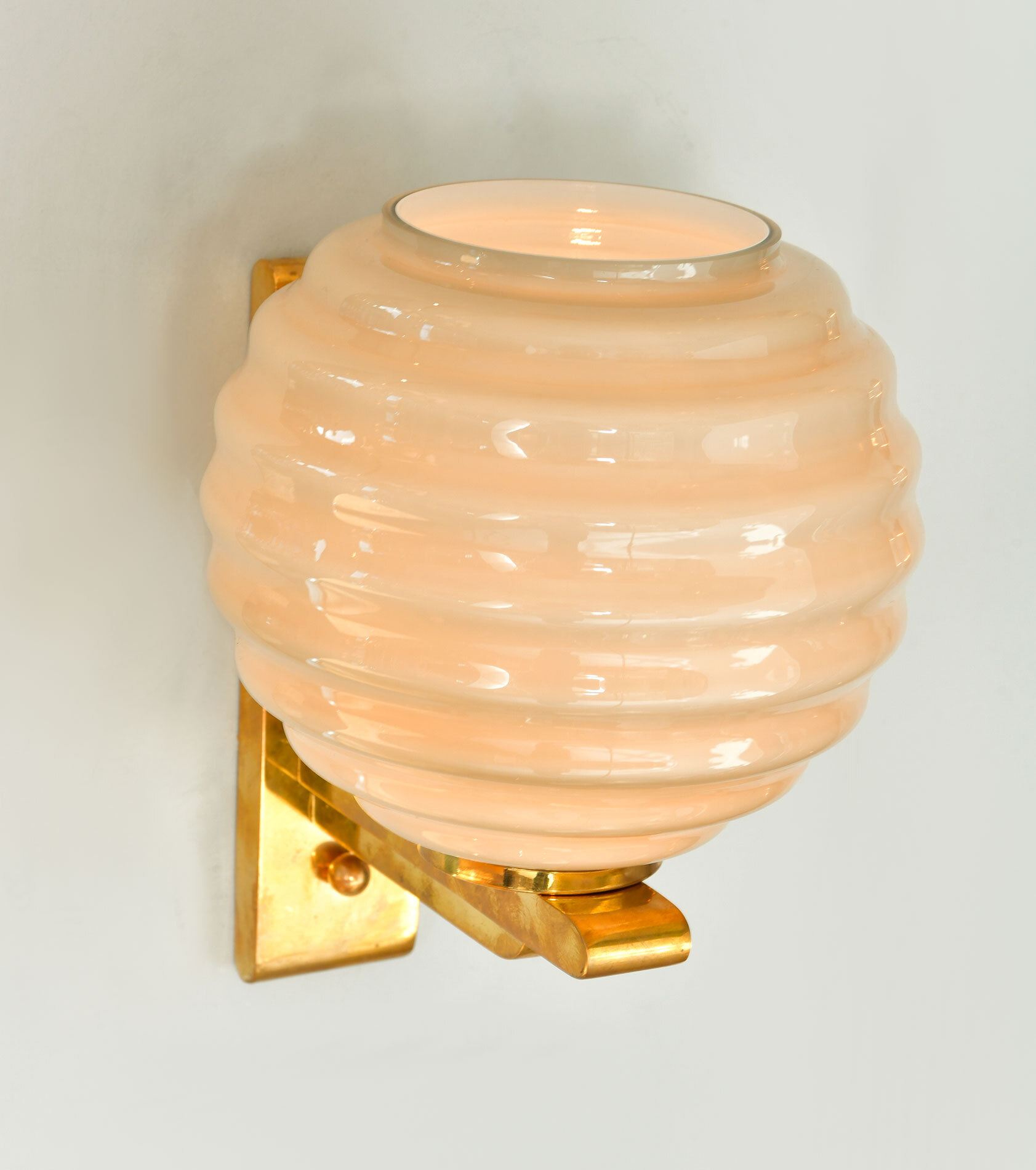 Pair Of Ribbed Globe Wall Lights 04