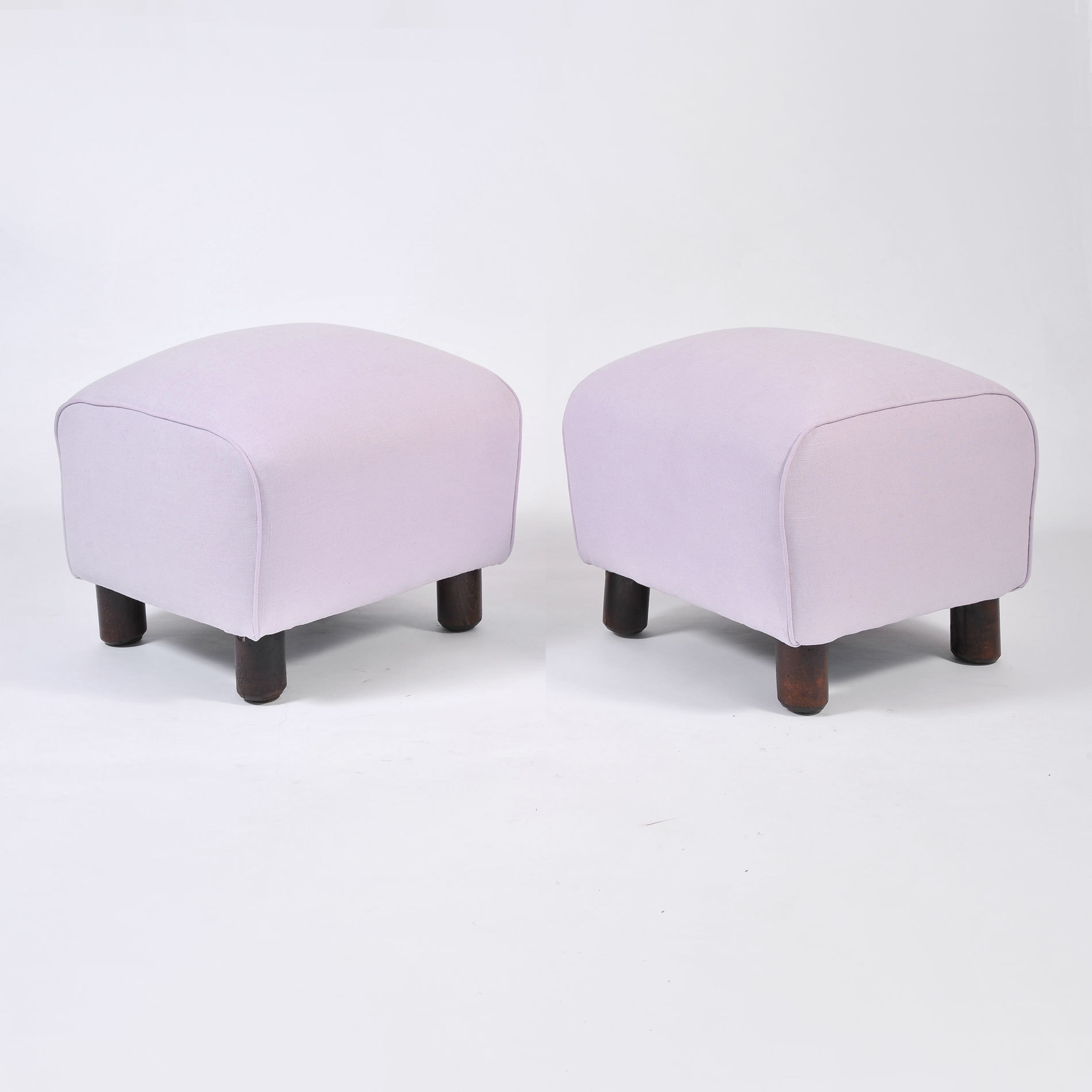 Pair Of Wood Stools In Lilac 01