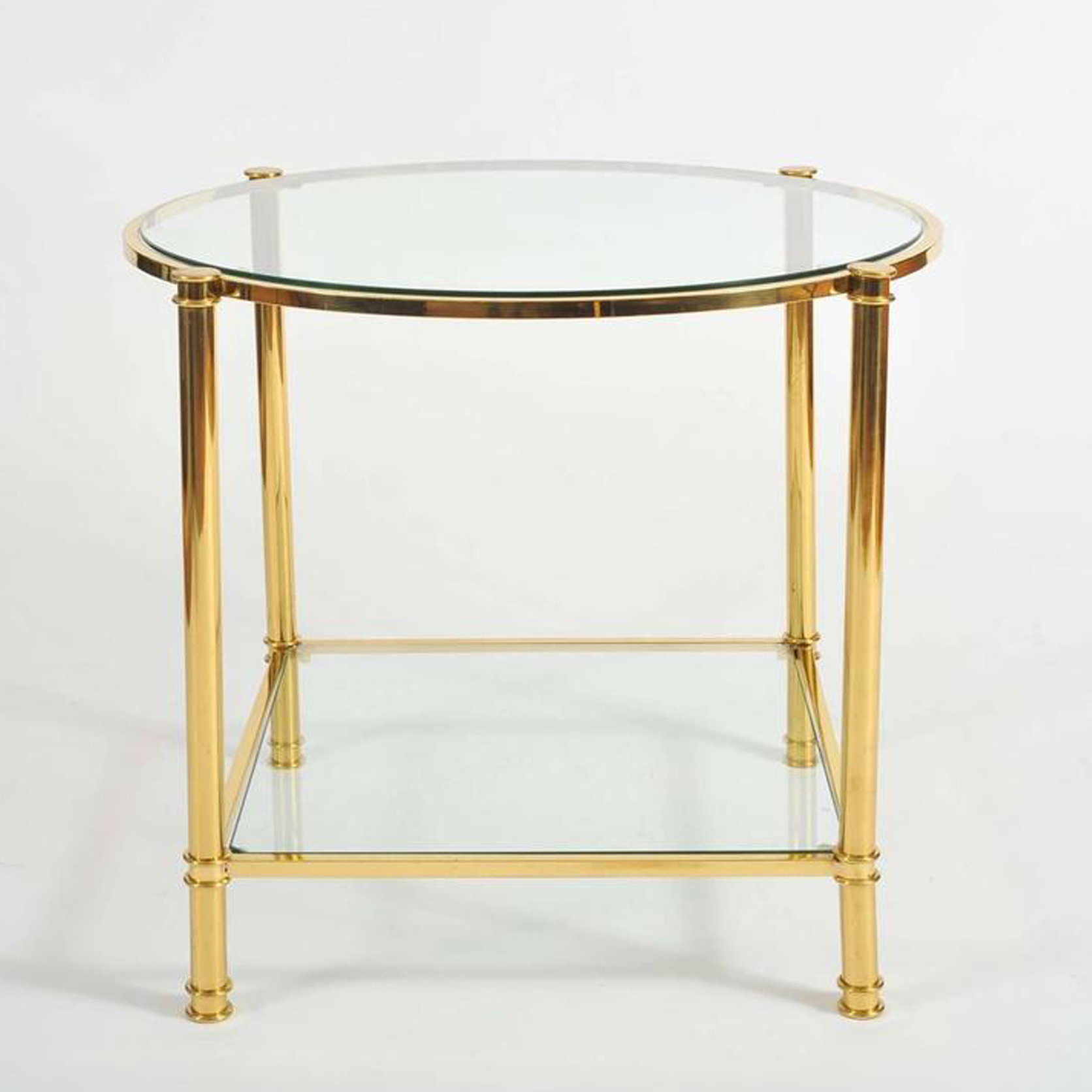 The image for Pair 1960S Brass Side Tables Iv L