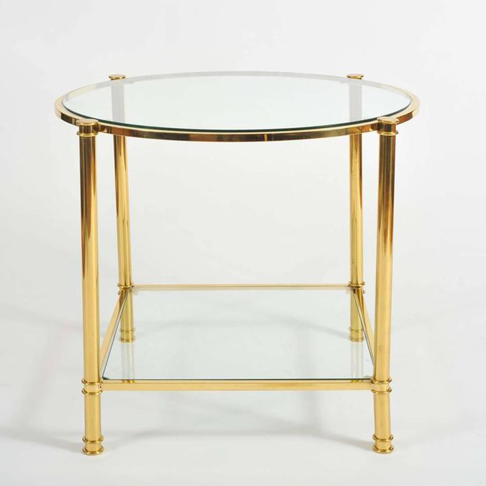 Pair 1960S Brass Side Tables Iv L