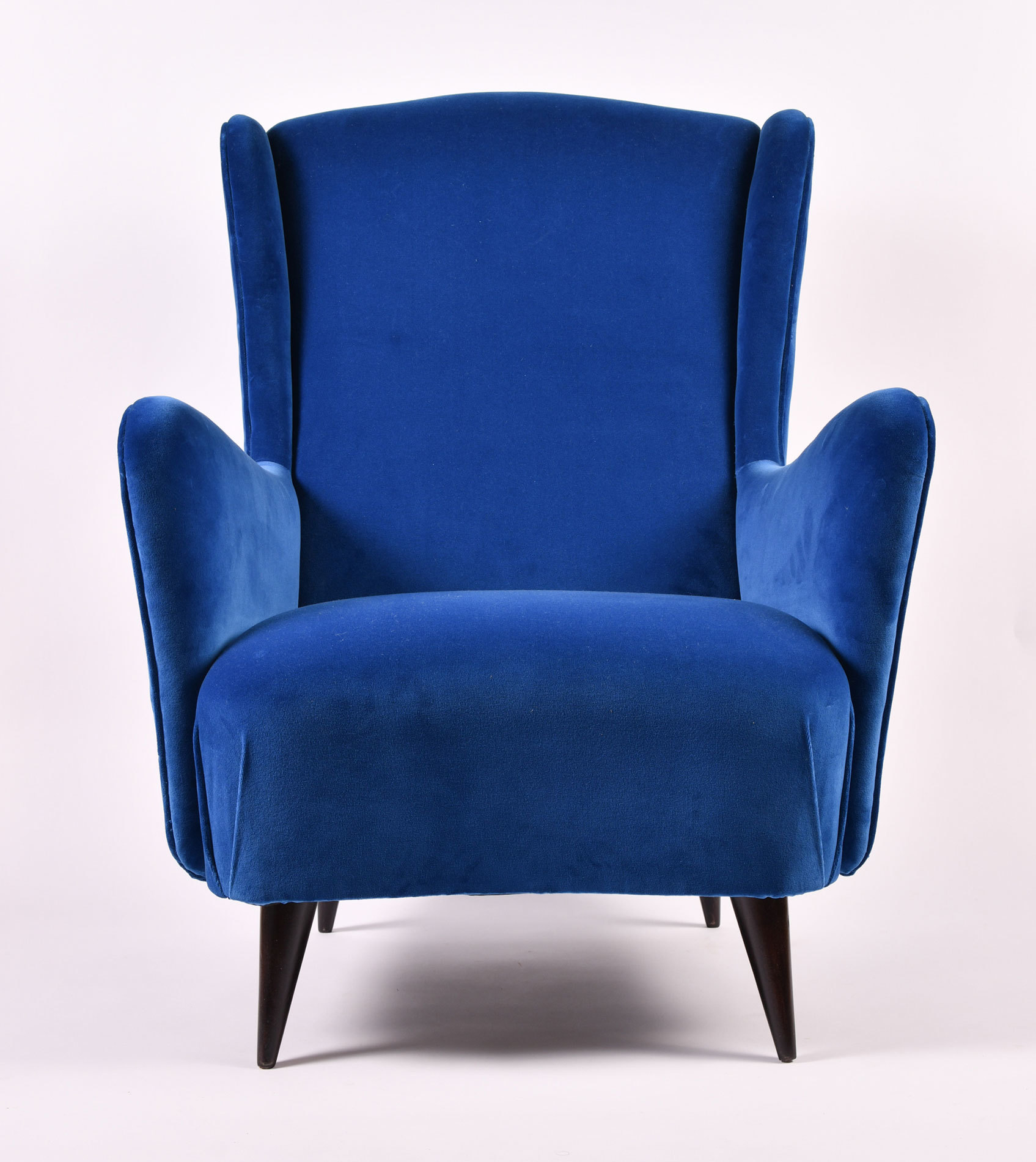 Paolo Buffa Blue Velvet Armchair 02