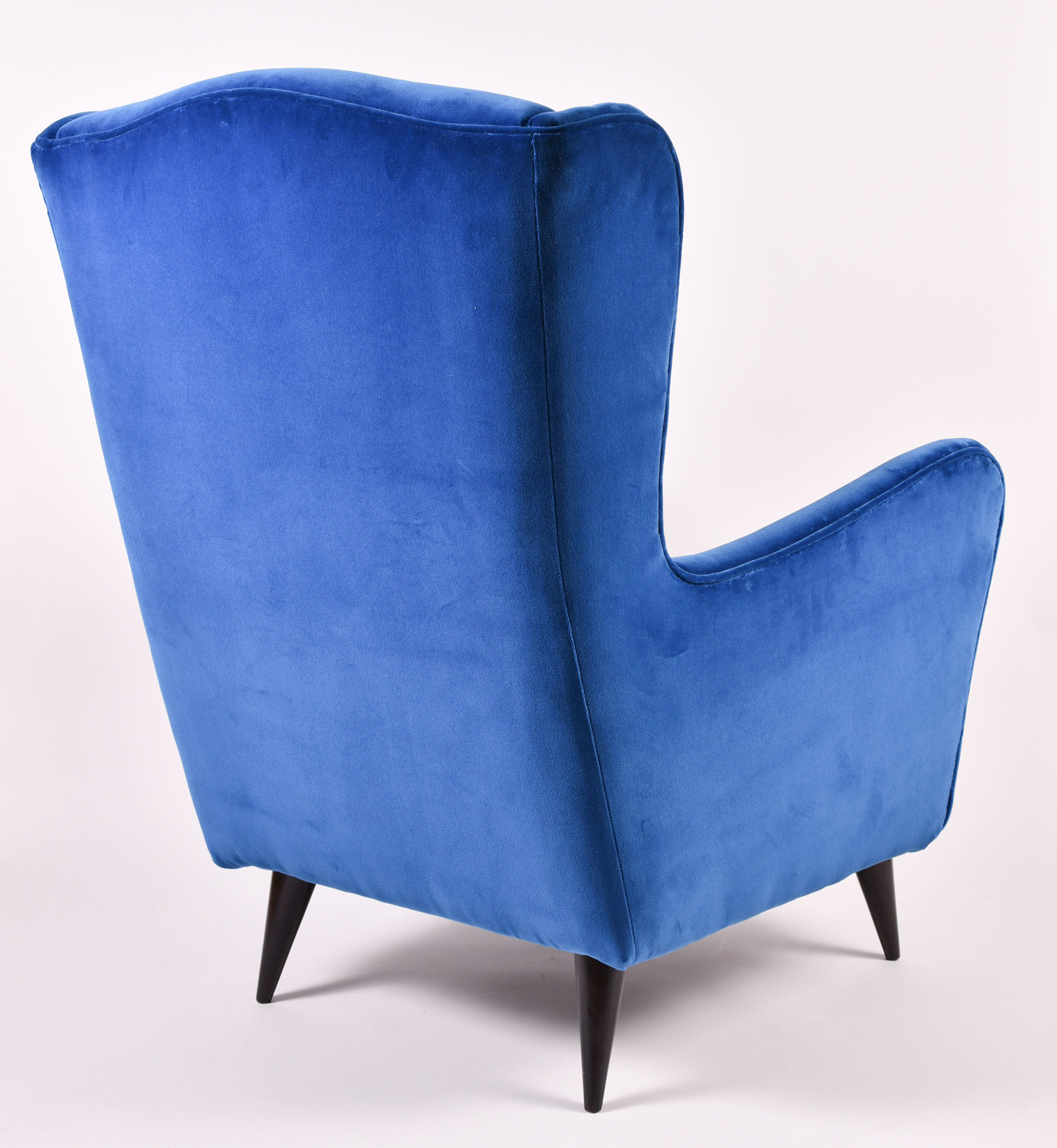 Paolo Buffa Blue Velvet Armchair 04