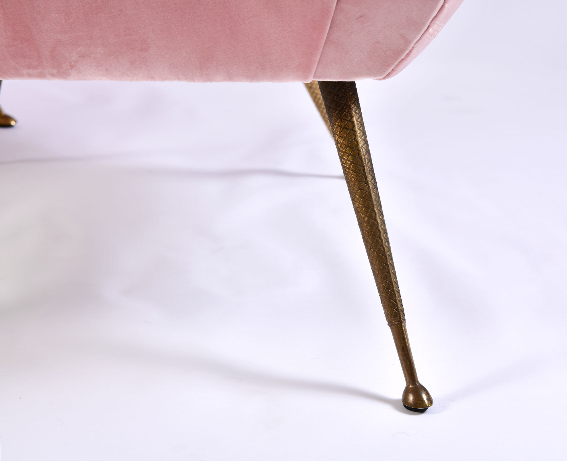 The image for Pink Velvet Armchairs And Pouf 07