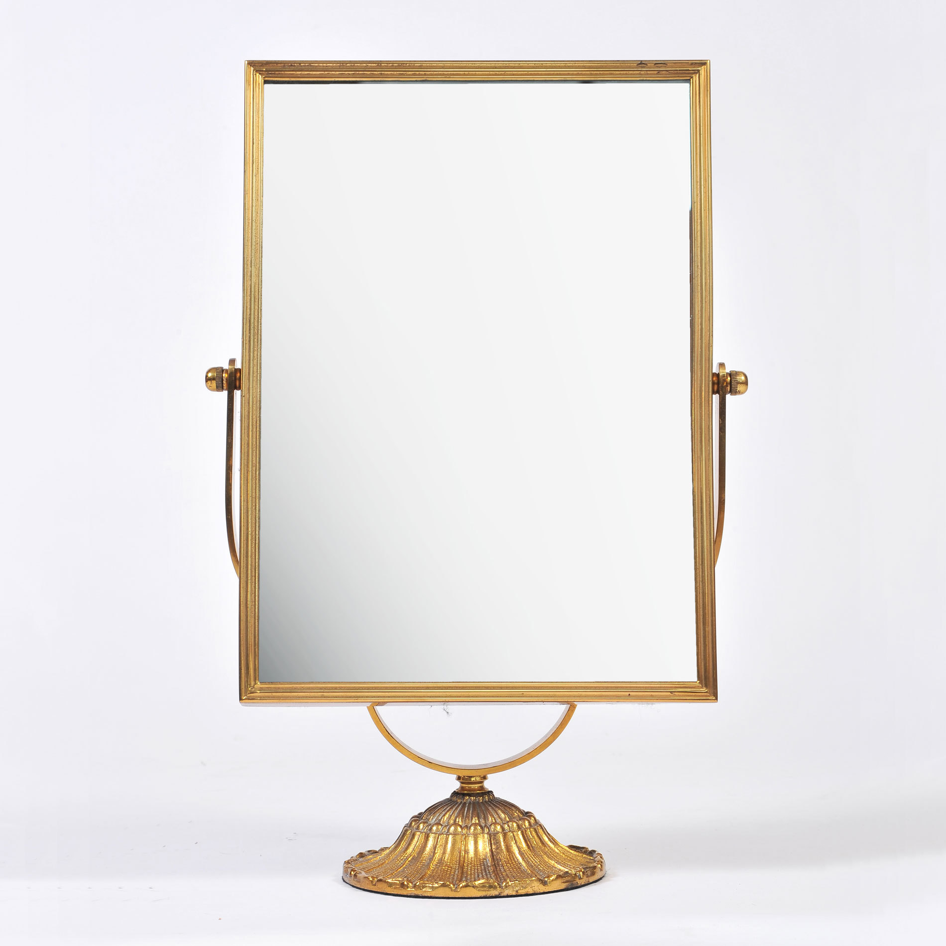 The image for Rectangular Brass Table Mirror 01