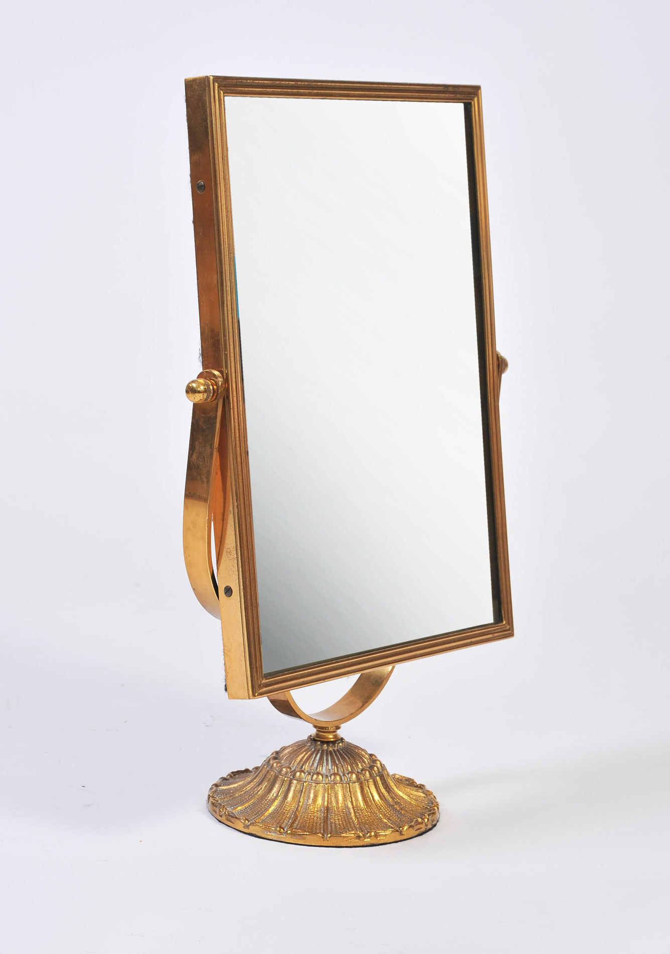 The image for Rectangular Brass Table Mirror 02