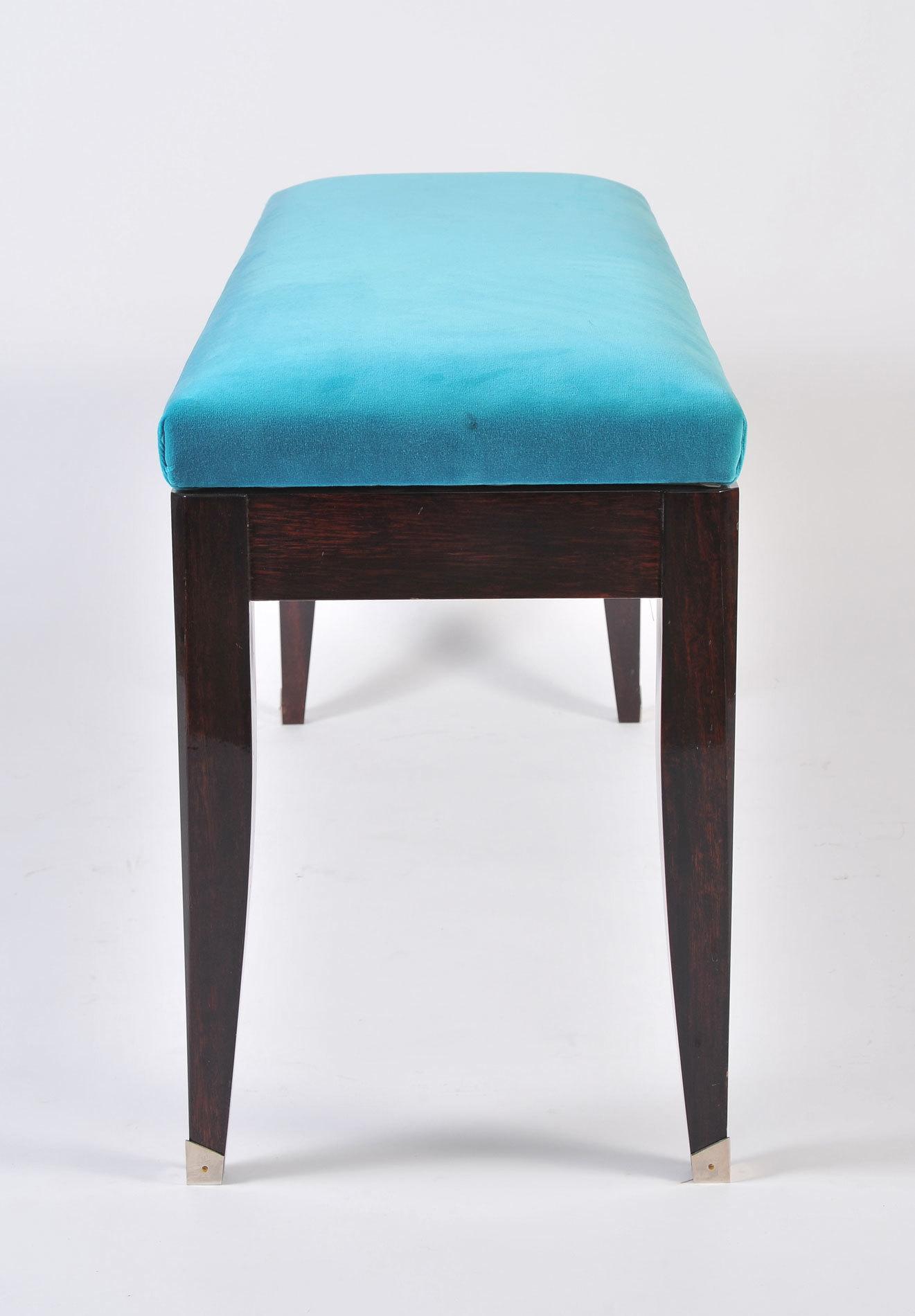 Turquoise Velvet Stool 03