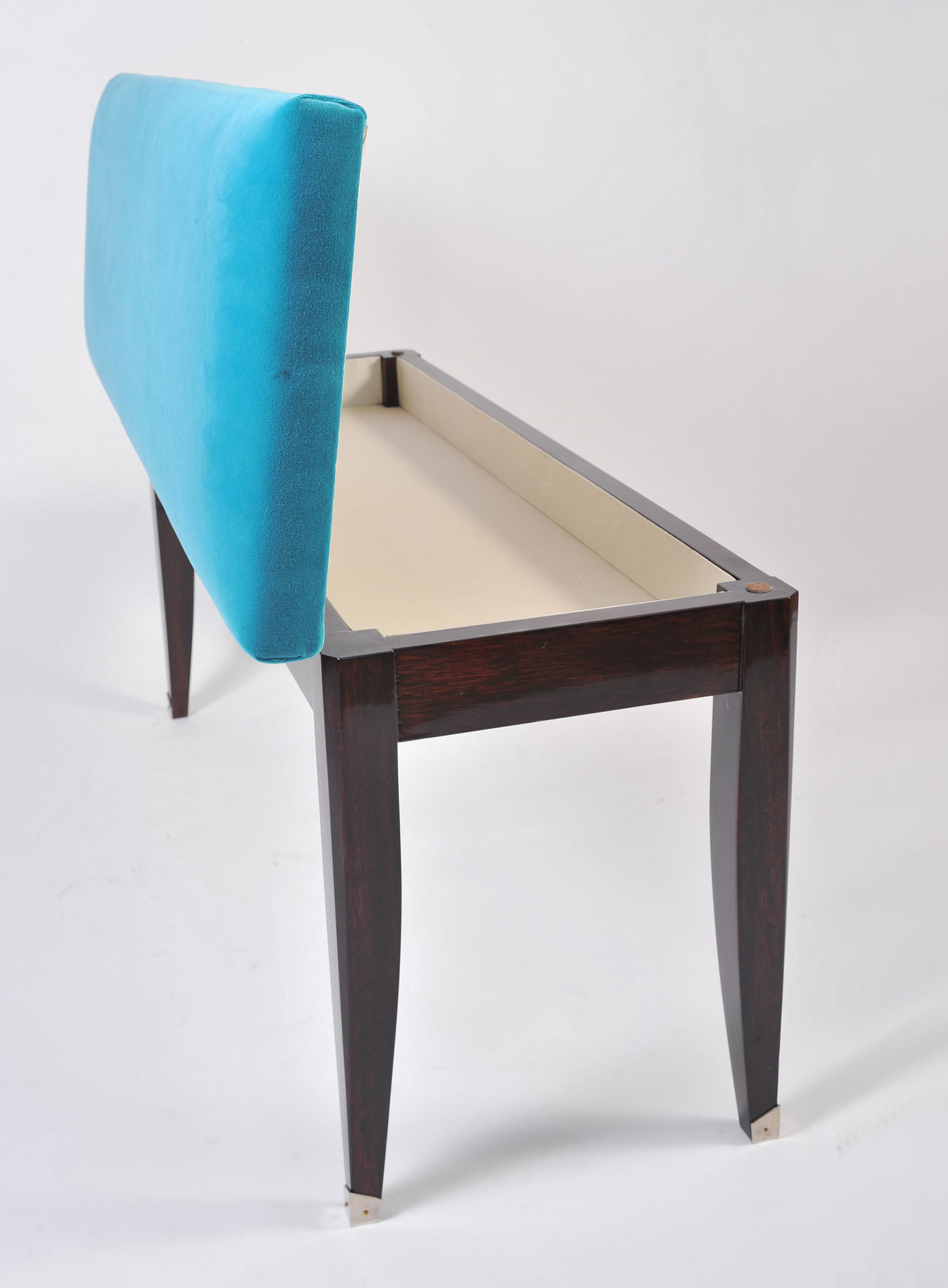 Turquoise Velvet Stool 04