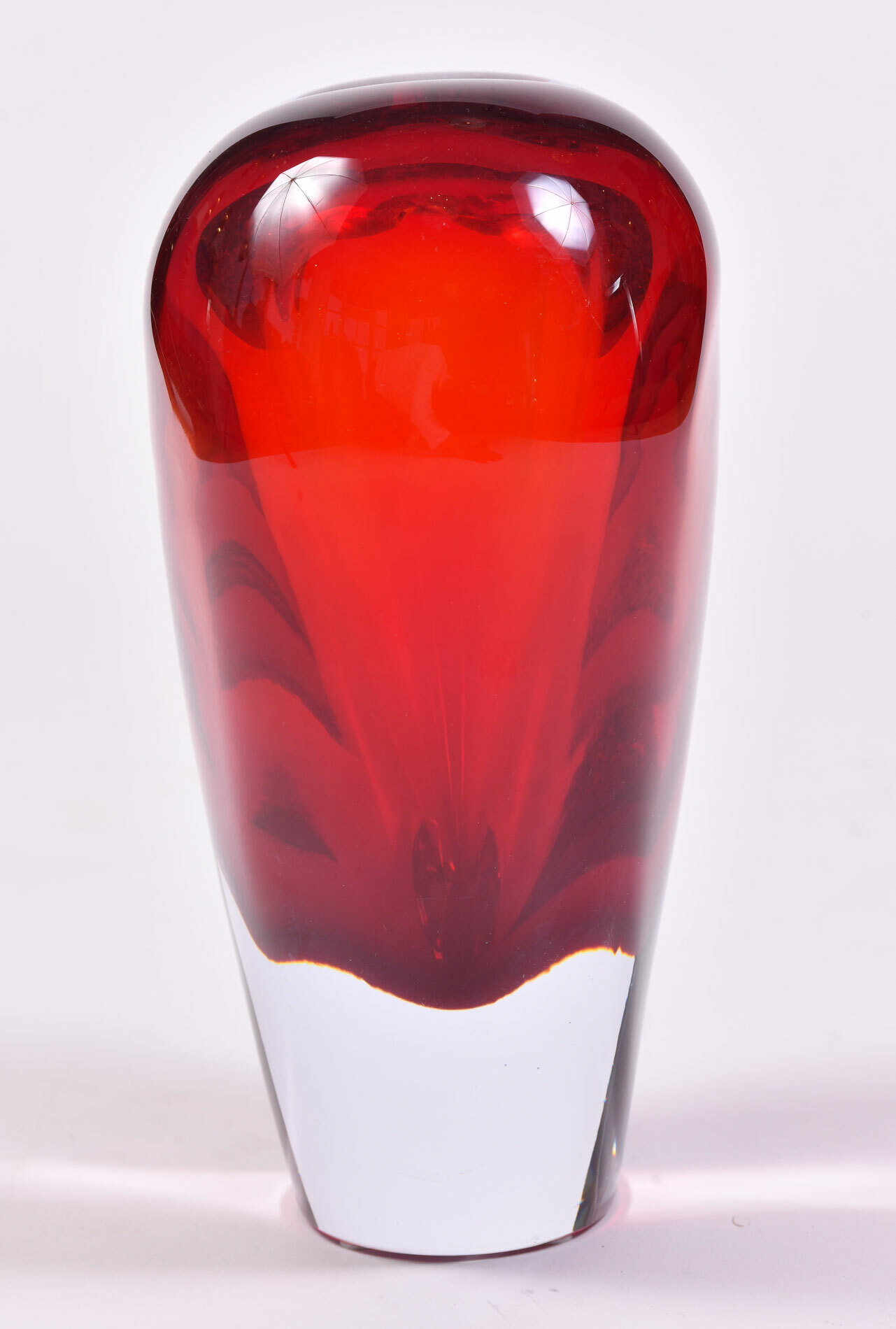 Red Murano glass heart vases Valerie Wade