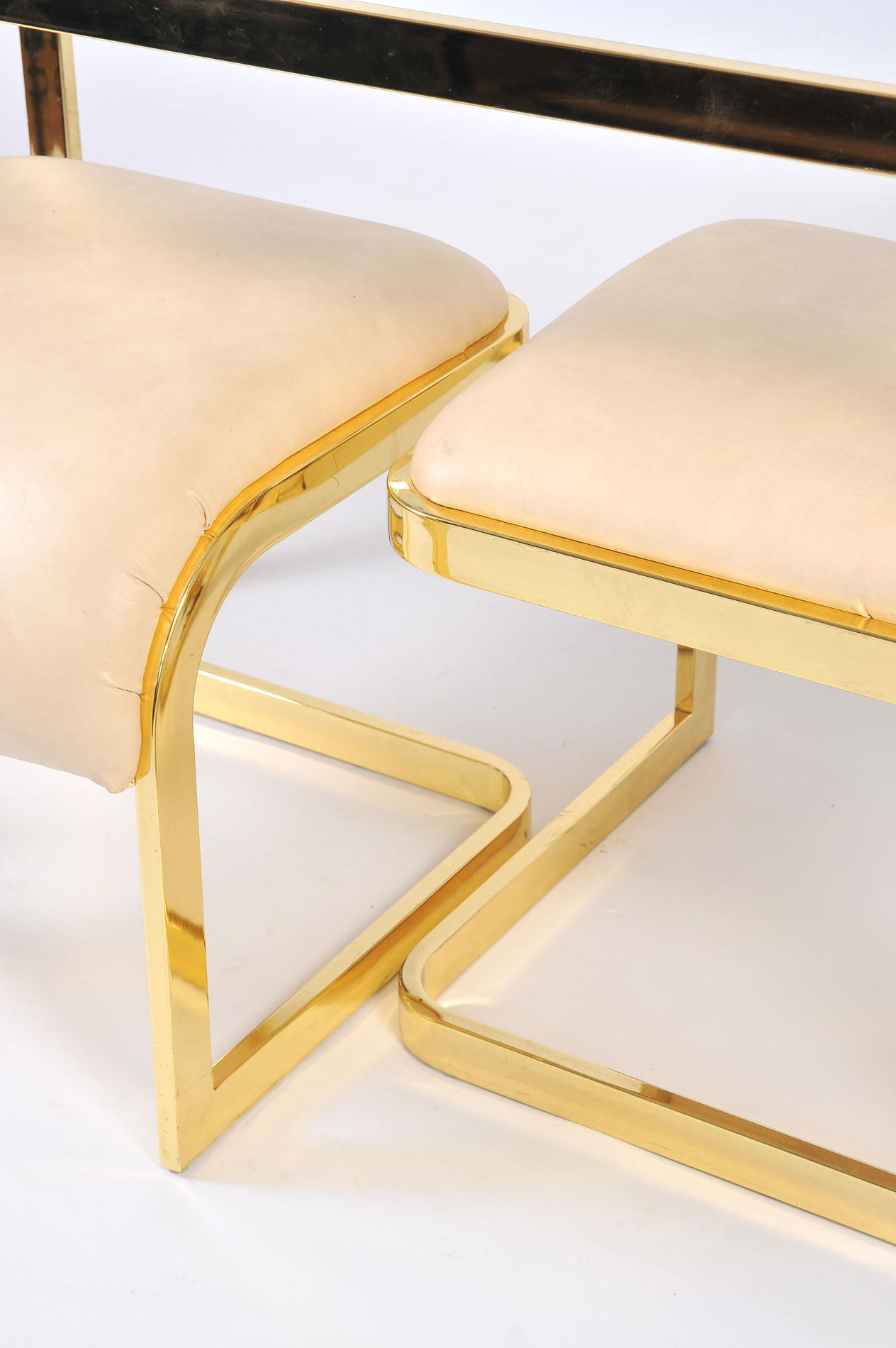 Us Brass Desk And Stools 05