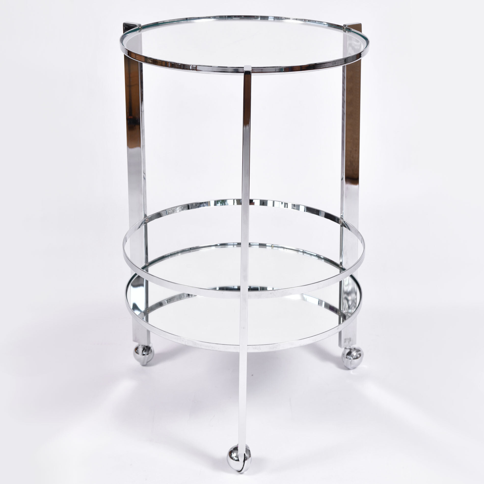 Us Circular Chrome Drinks Trolley 01