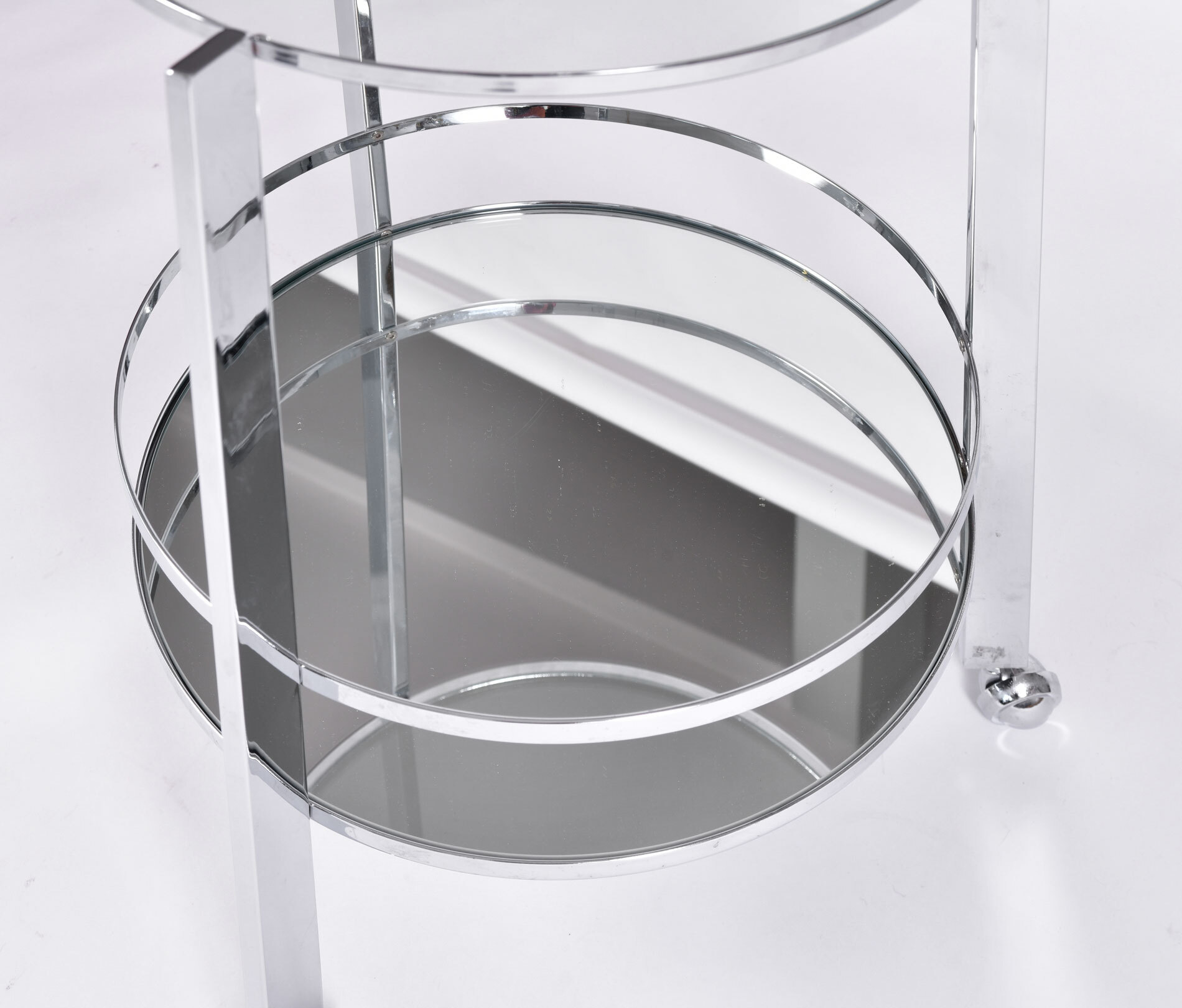 Us Circular Chrome Drinks Trolley 03