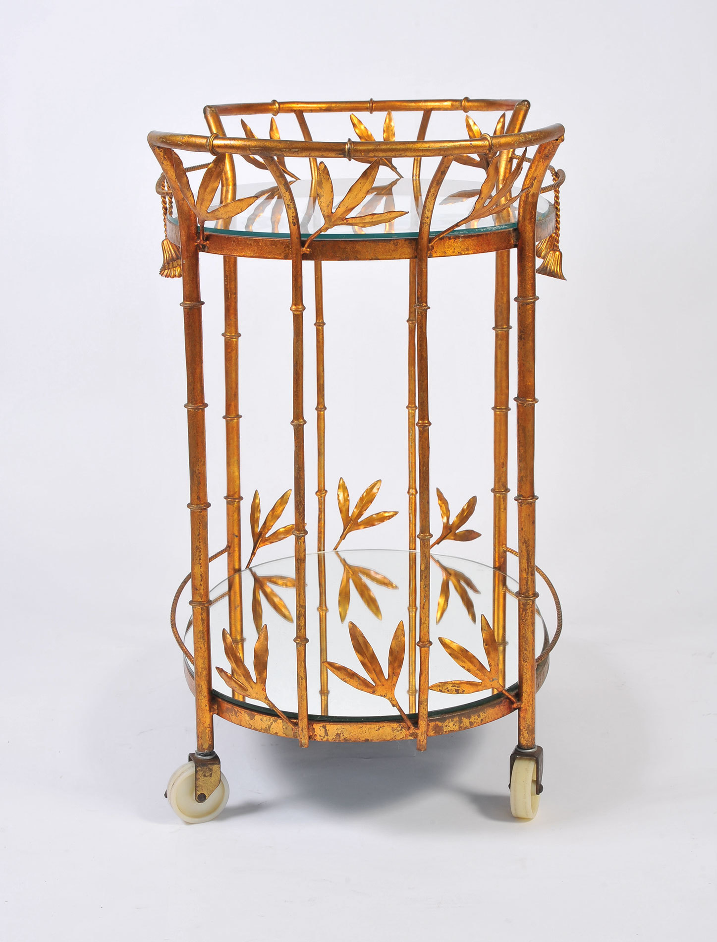 Us Gilded Bamboo Leaves Trolley 02