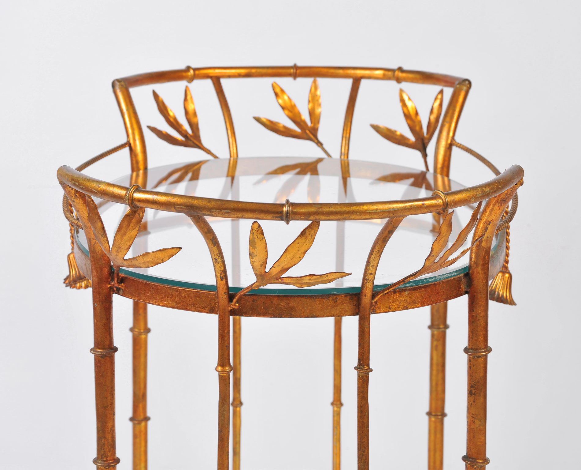 Us Gilded Bamboo Leaves Trolley 03