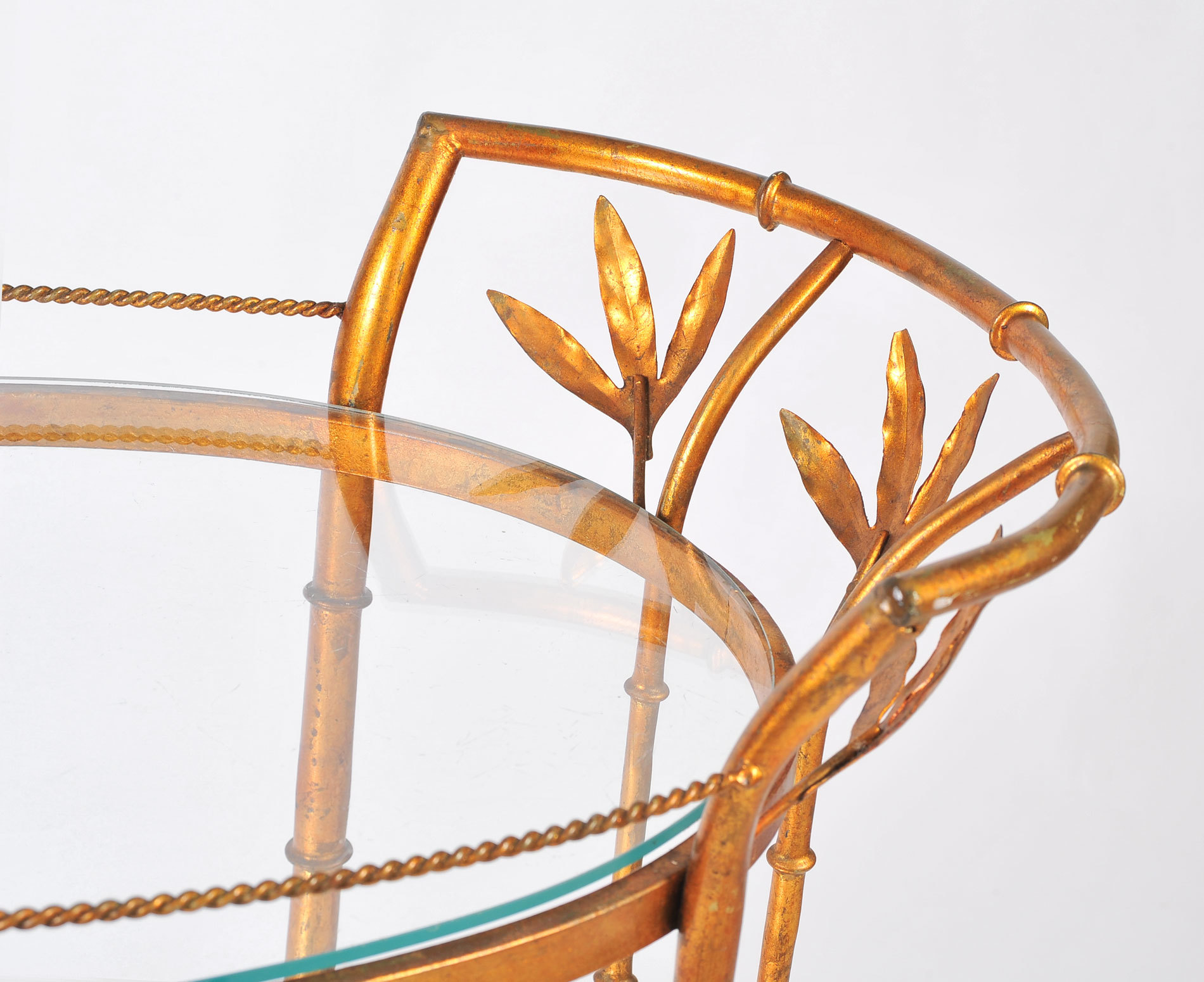 Us Gilded Bamboo Leaves Trolley 06