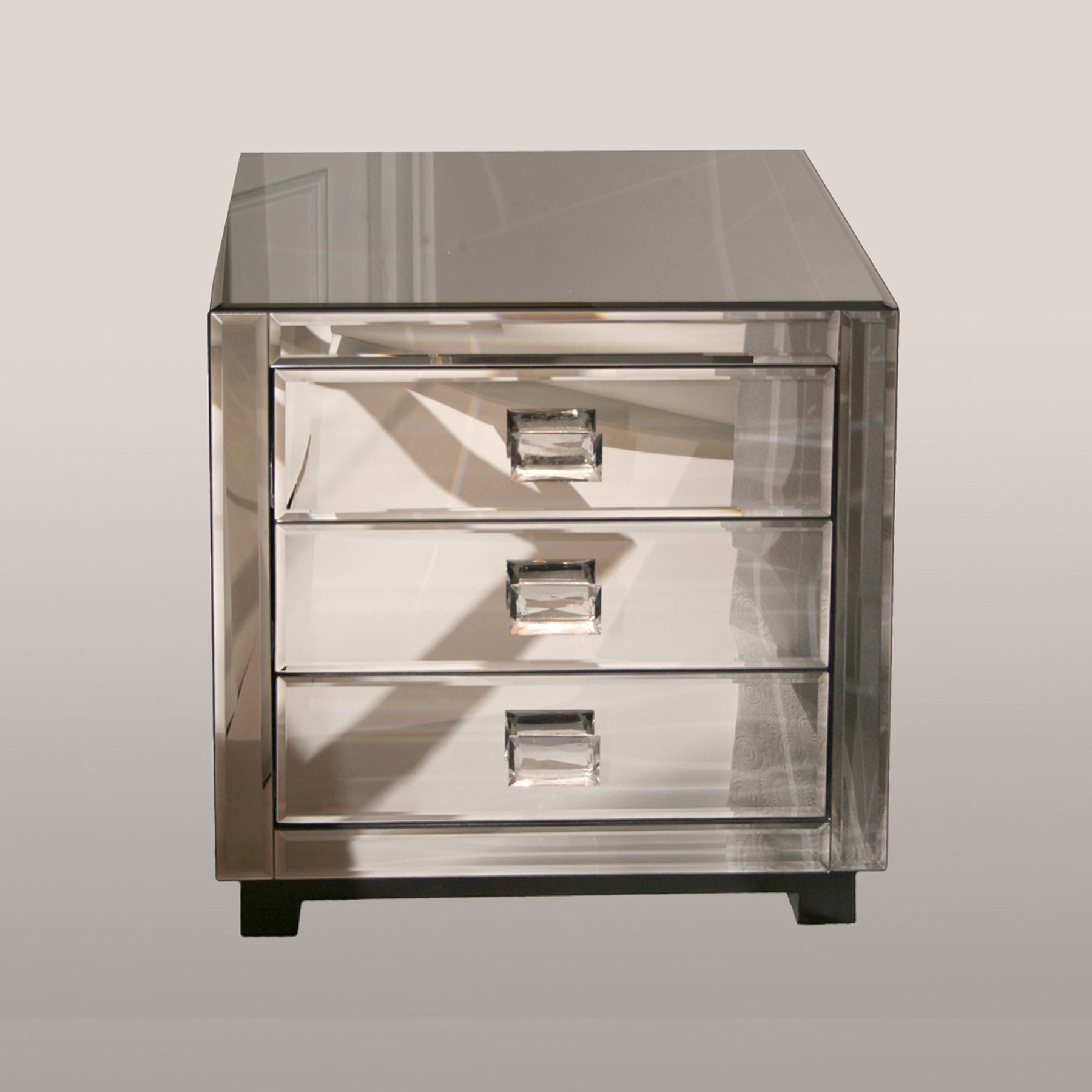 Wide mirrored sales bedside table