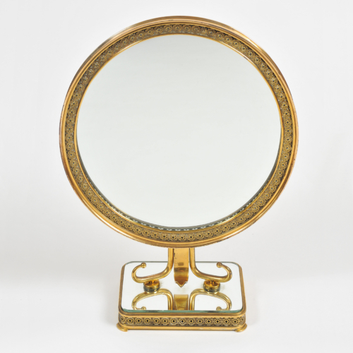 1940S Brass Table Mirror–01