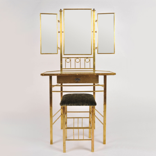 Brass Dressing Table And Stool 01 Vw