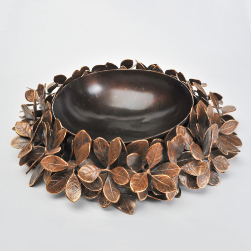 Cast Bronze Leaf Bowl 01