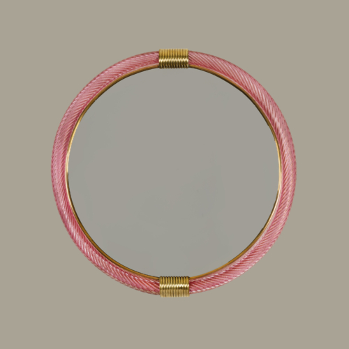 Firenze Pink Circular Mirror Valerie Wade 263363 V1