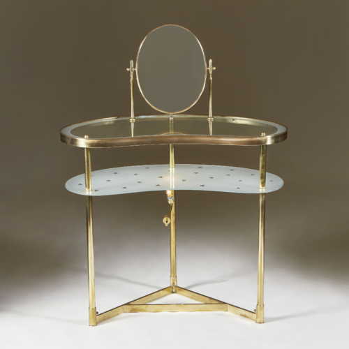 Italian Oval Mirror Dressing Table 0008 V1