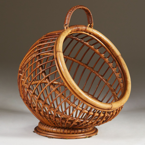 Italian Wicker Magazine Rack 0044