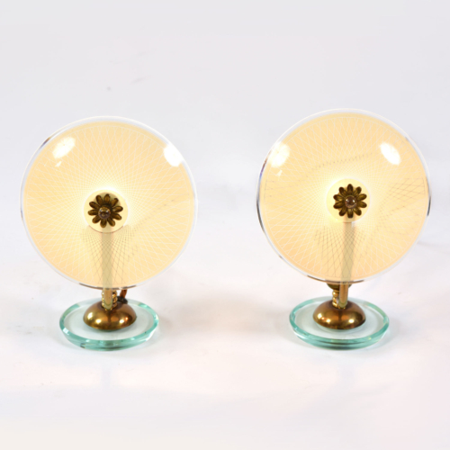 Pair 1940S Flower Lamps 01