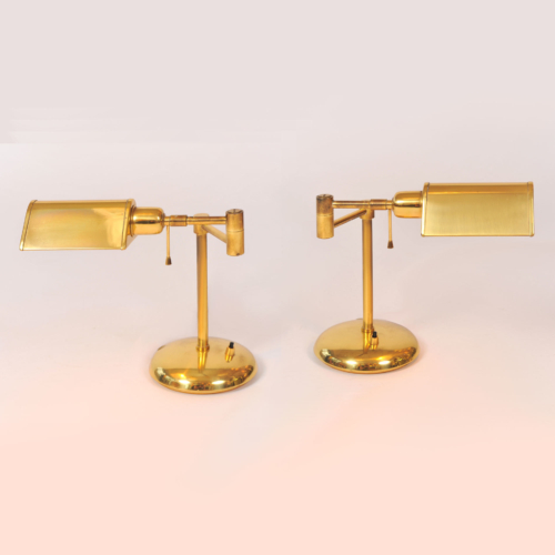 Pair Brass Desk Lamps 01