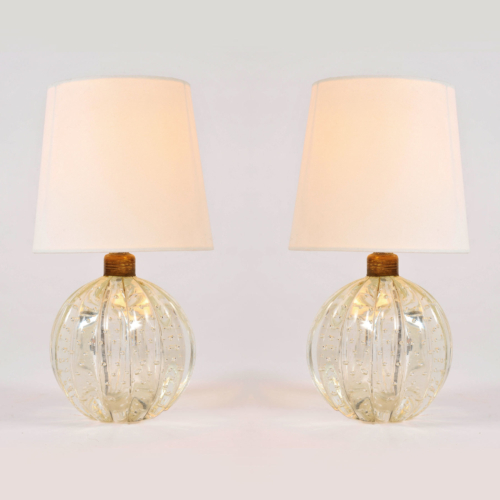 Pair Clear Ball Lamps 01