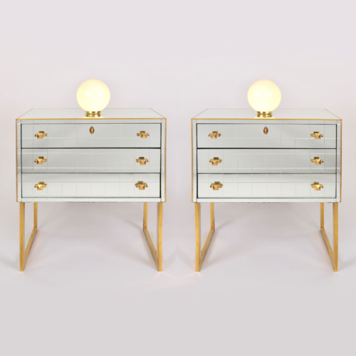 Pair Mirrored Bedsides 01