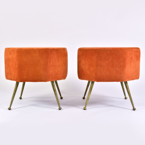 Pair Of Orange Stools 01