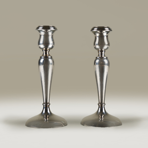 Silver Deco Candlesticks Valerie Wade 263392 V1