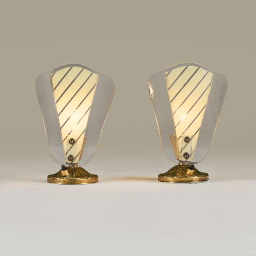 Small Italian Striped Table Lamps Valerie Wade 23 171 V1