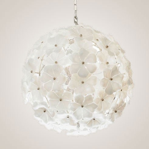 Valerie Wade Lc071 White Murano Globe Chandelier 01