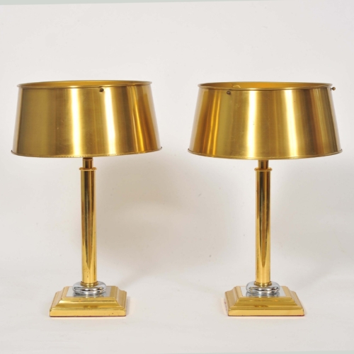 Valerie Wade Lt671 Pair 1950S French Brass Lamps 01