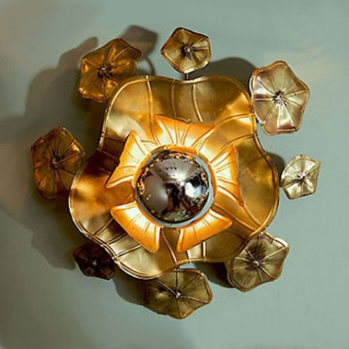 Valerie Wade Lw091 Single Lotus Flower Wall Light 01