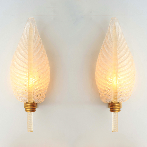 Valerie Wade Lw608 Pair 1950S Italian Leaf Wall Lights 01