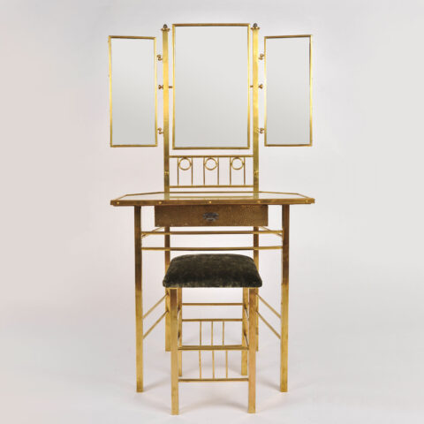 Brass Dressing Table And Stool 01 Vw