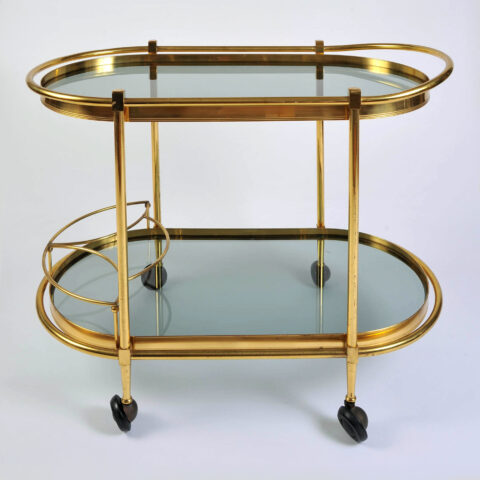 Brass Trolley Smoked Glass 01