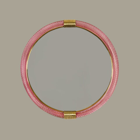 Firenze Pink Circular Mirror Valerie Wade 263363 V1
