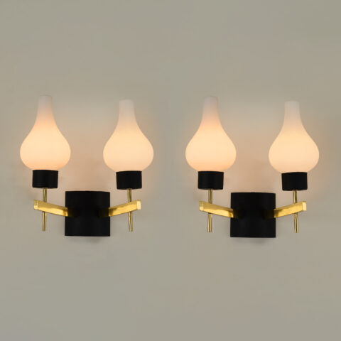 Italian Black And Opaque Wall Lights Valerie Wade 263308 V1