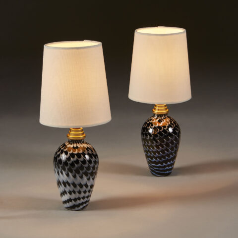 Italian Black And White Small Lamps 192 V1