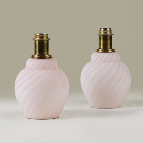 Italian Pink Swirl Table Lamps Valerie Wade 263228 V1