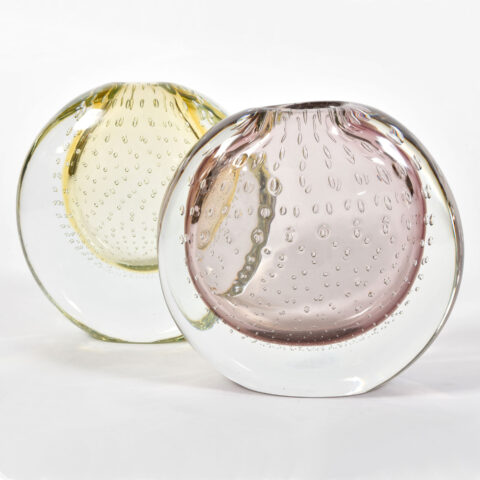 Murano Lilac Lemon Vases 01