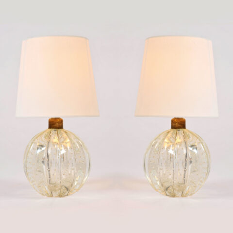 Pair Clear Ball Lamps 01