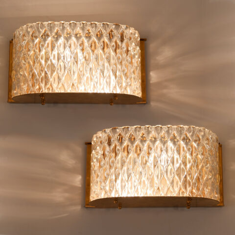 Pair Italian 1950S Curved Wall Lights 01